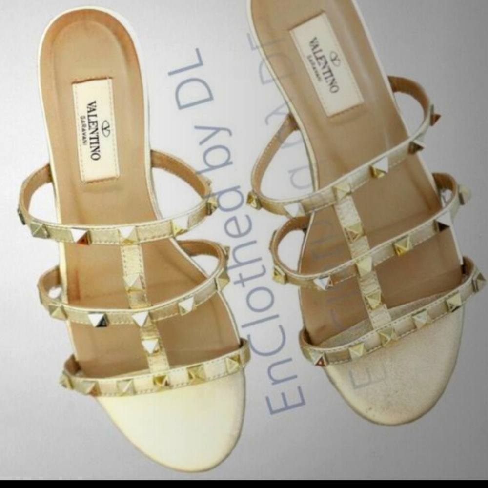 Valentino Sandals. Size 7. Tru To Size. Good Cond. Auth.